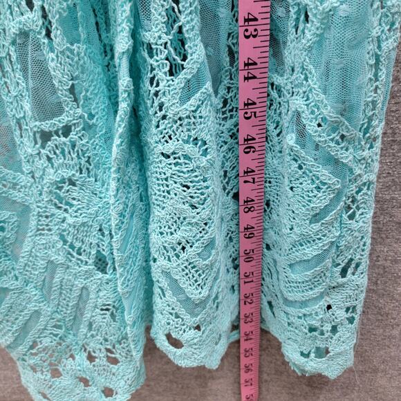 BOSTON PROPER MESH CROCHET MIX DUSTER, SIZE. S ,NWT - Picture 7 of 7